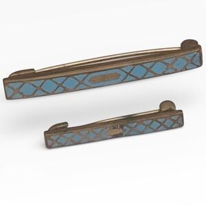 Antique Enamel Bar Pin Set